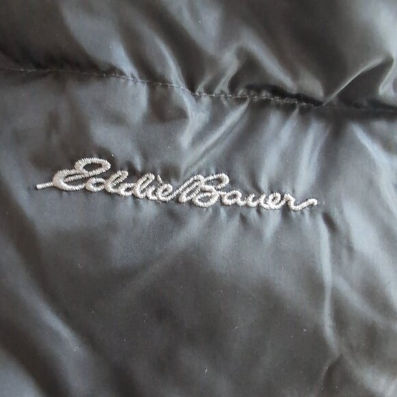 Eddie Bauer Women's Black Long Down Jacket Parka FUR HOOD DOWN FILLING, Large - Picture 6 of 11